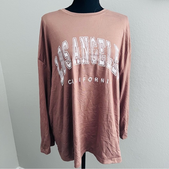 Brown Los Angeles California Long Sleeve Shirt - Picture 1 of 3